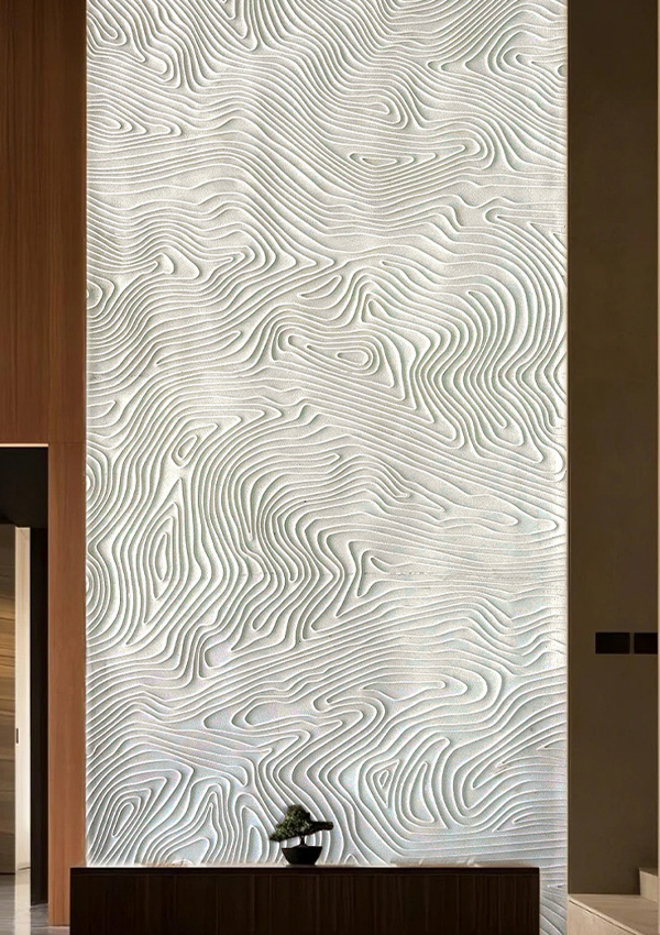Curved Water Flow Flexible Soft Stone Wall Panel